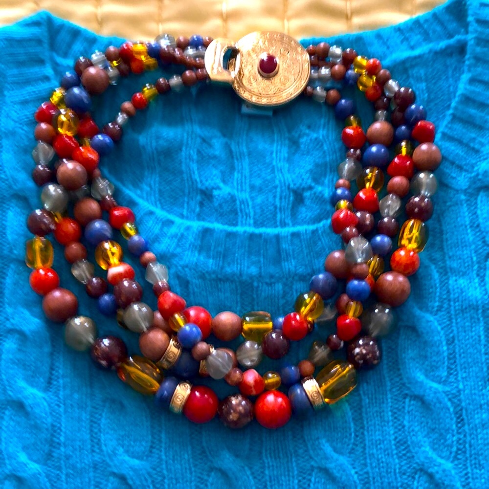 Liz Claiborne Multi-color Choker Necklace